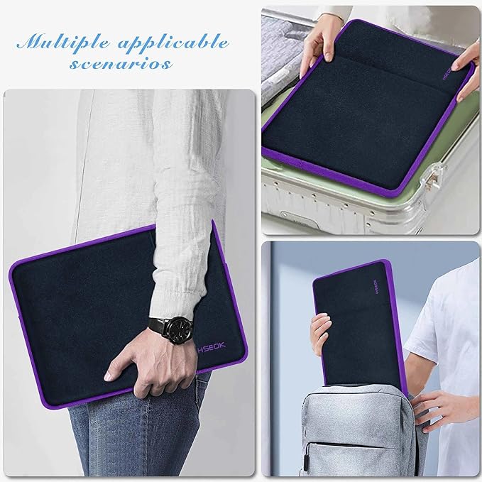 Hseok Laptop Case 15.6 Inch Sleeve, Shockproof Protective Water Repellent with Accessory Pocket,Compatible with Mac Pro 16 inch 2025-2019, Sleeve Bag for Most 15 15.6 16 Notebooks,B02K07
