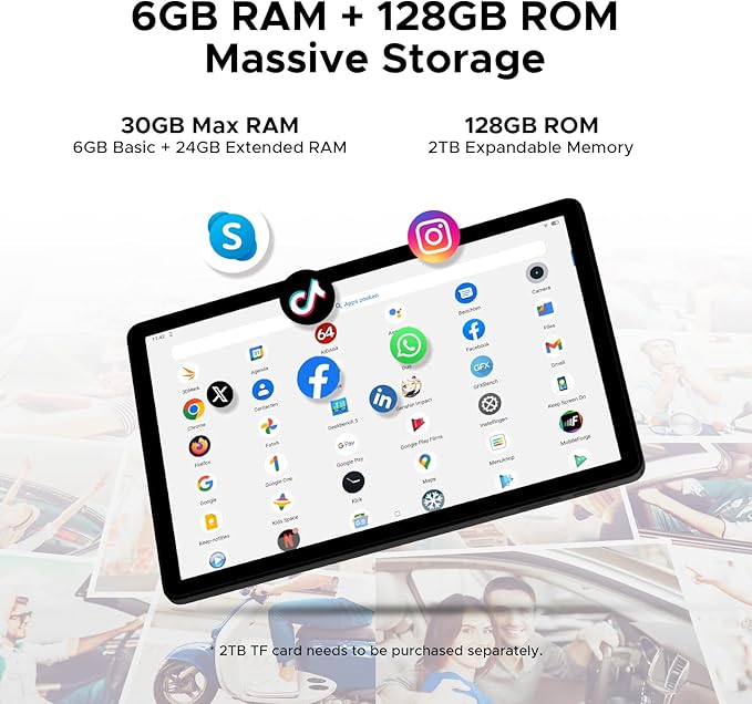 DOOGEE Tab A9 Pro+(2025) 11 inch Tablet with Keyboard,Android 15 Tablet with 90Hz Display,30GB+128GB/TF 2TB Octa-Core Gaming Tablets,8580mAh,1080P,BT 5.0+5G WiFi Tablets,13MP+5MP,Face ID/OTG