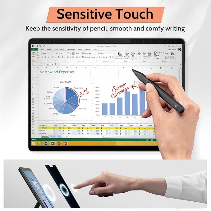 Mamol Magnetic Privacy Screen for 12.4 inch Microsoft Surface Laptop Go 3/2/1 Removable Anti Spy Glare Blue Light Filter, Surface Laptop Privacy Screen Protector 12.4 in