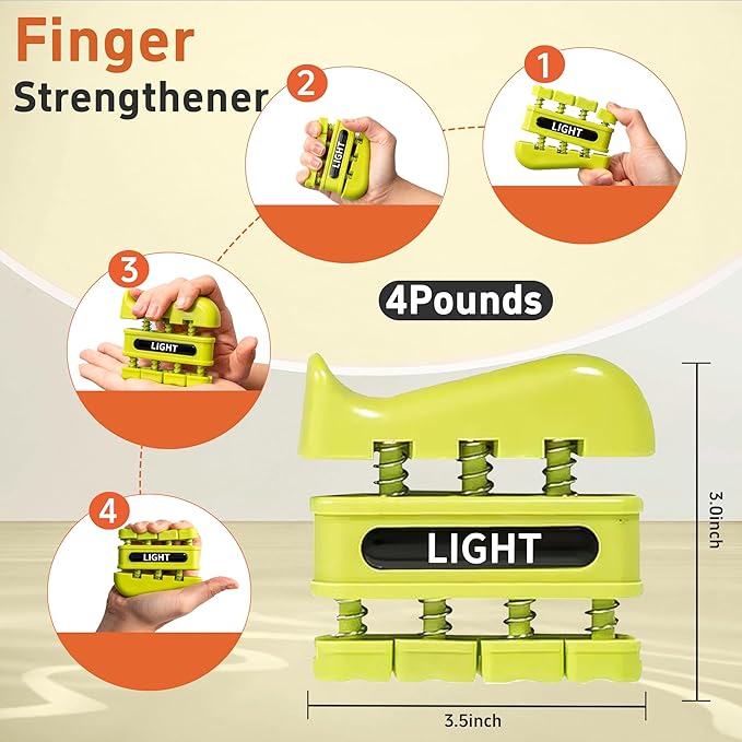 DICYWUDI Grip Strength Trainer, Finger Strength Trainer for Grip Strength Training for Fingers, Wrists, and Hands for Home, Office, Gym, Climbing, Athletes, Musicians, and Therapy