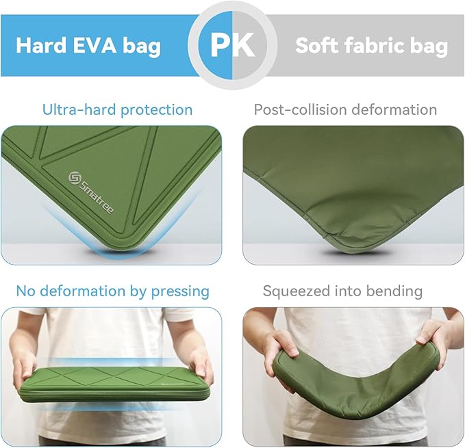 Smatree Hard EVA Protective Sleeve Case Compatible for 15.6 inch ASUS ROG Strix Scar 15(2022) G533,for ASUS ROG Strix G15 2022 G513,2021 ROG Strix Scar 15, Predator Triton 16 Slim Bag,Green(X8287G)