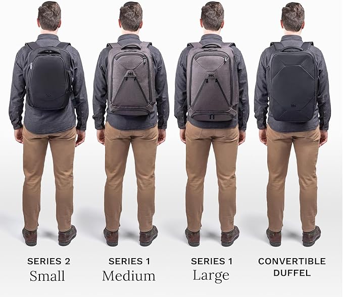 Knack Small Series 2 Laptop Backpack Fits up to 16 Inch Laptops - Knack Bags Carry-On Backpack, TSA Approved, Expandable Travel Backpacks With 2 Day Outfit Capacity, Midnight Black