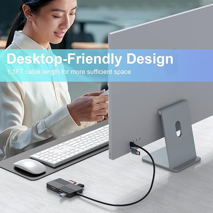 Memory Stick Pro Duo Adapter, USB C + USB 3.0 Multi Card Reader for MS/SD/TF/XD/CF/, 8 in 1 Memory Card Reader (USB A)