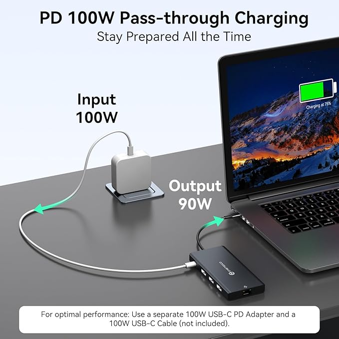 DGYBDFC USB C Docking Station 3 Monitors 100W PD 4K120Hz 12 in 1 Thunderbolt to Triple Displayport Docking Station USB C Hub Multiple Adapter, 2xUSB-C 3.2, 2xUSB-A 3.0, SD Card, 1000Mbps Ethernet