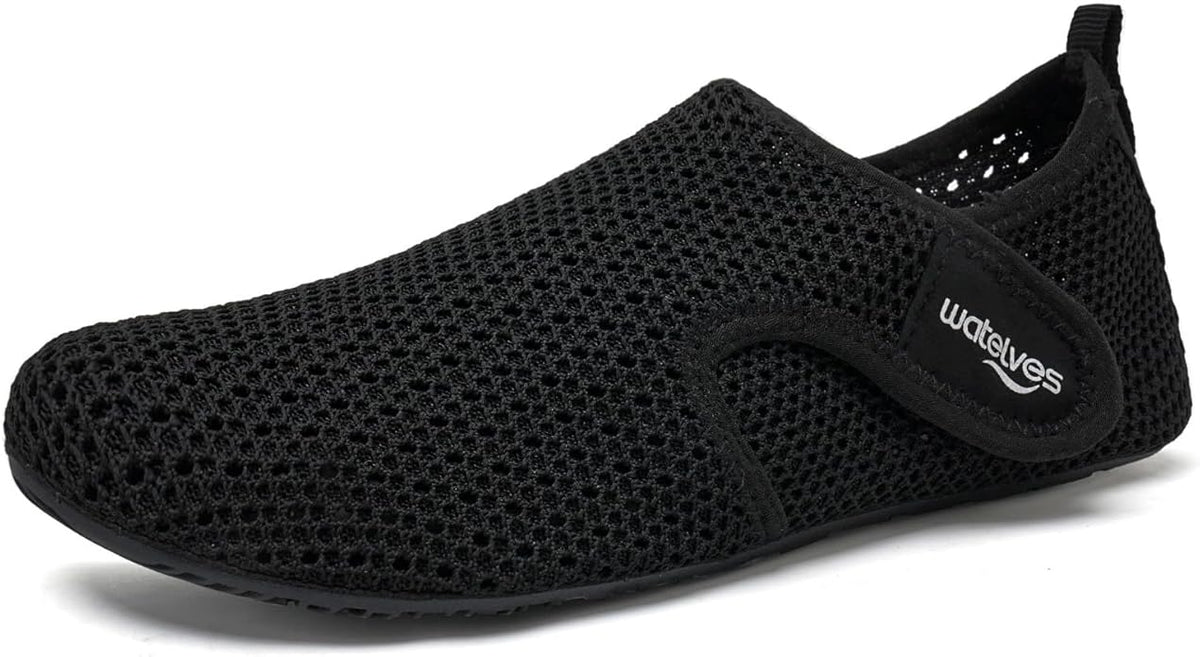 WateLves Water Shoes for Women Men Swim Beach Aqua Socks Quick Dry Barefoot House Slippers Travel Shoes with Adjustable Magic Tape for Pool Diving Boating Yoga Surf