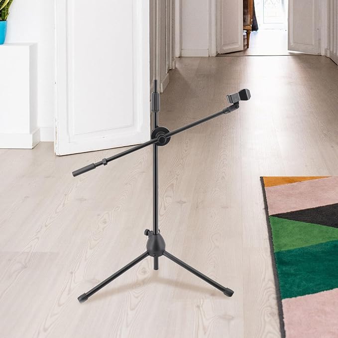 ABOOFAN Metal Microphone Boom Arm with Spring Clamp, 350mm Rotating Mic Suspension Scissor Arm, Universal Desk Mic Stand Accessory for Home Studio and Live Streaming
