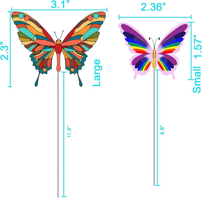 12 PCS Artificial Fabric Butterflies, 2 Sizes Reusable Butterly Crafts Decor, DIY 3D Butterfly Decorations for Fake Flowers Floral Nursery Wedding Tea Party Birthday Easter Spring. (Purple01 Medium)