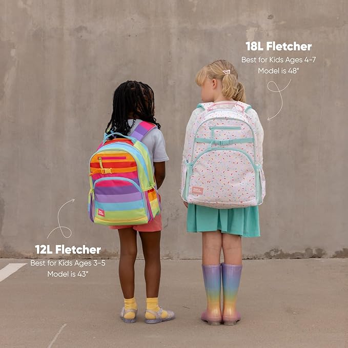 Simple Modern Medium Toddler Backpack for School Girls and Boys | Kindergarten Elementary Kids Backpack | Fletcher Collection | Kids - 15" tall | Confetti