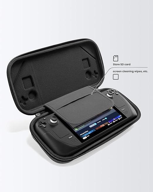 tomtoc Carrying Case Compatible with Steam Deck/OLED, Protective case, Hard Portable Travel Carrying bag for Steam Deck Console & Accessories, Shockproof, Travel friendly, Gray
