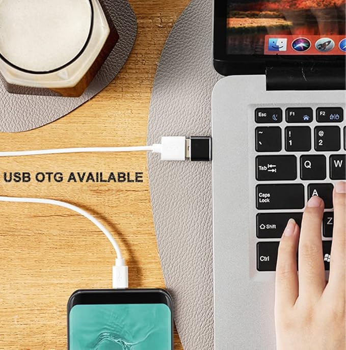 USB C to USB Adapter 4 Pack, USB Female to Type C Male OTG Adaptor, USB C Adapter Compatible with MacBook Pro, Samsung Galaxy, Type-C Phones, Laptops, Tablets and More (Black)
