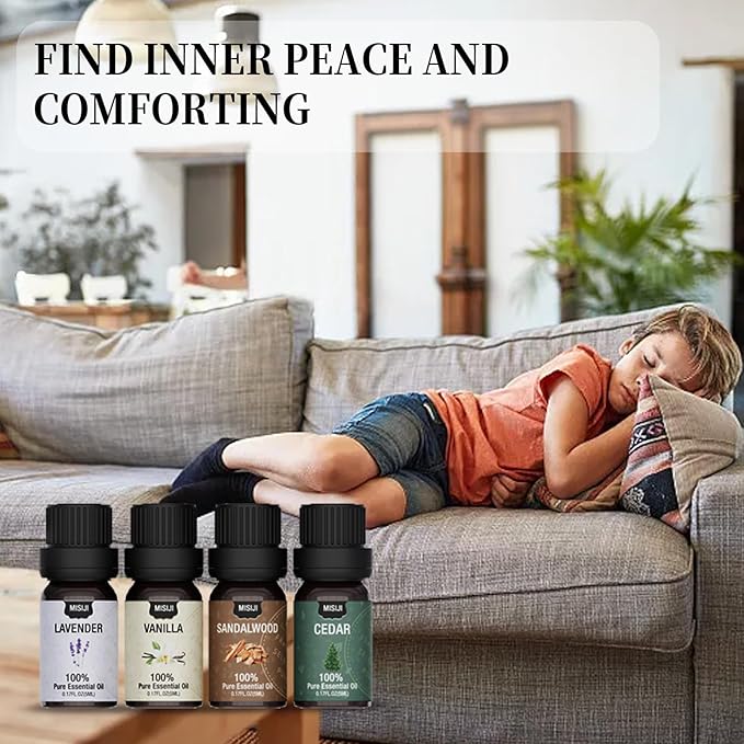 MISIJI Essential Oils Set Top 12 Aromatherapy-Essential Oils for Diffuser for Home,Air Freshening Diffuser Oils Scents for Aromatherapy,Laundry,Candle&Soap Making,Humidifiers 12 X 5ML
