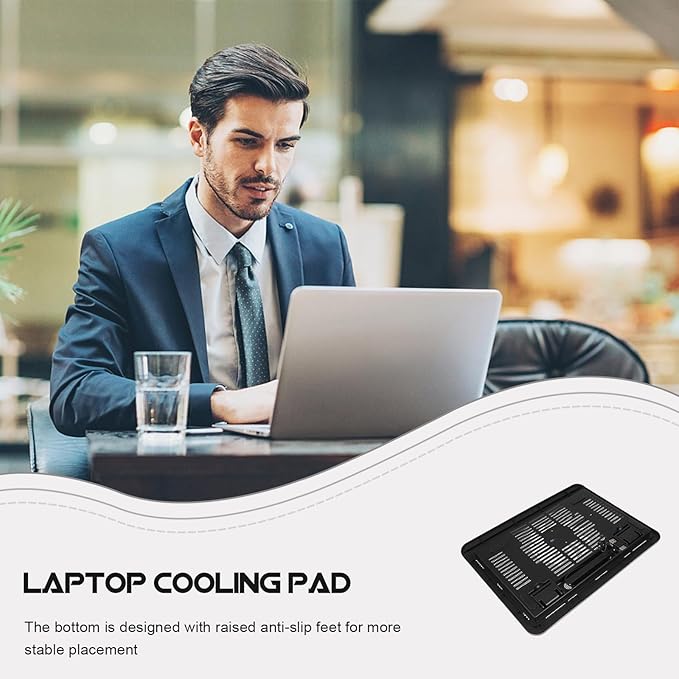 Gadpiparty Gaming Laptop Cooling Pad Laptop Stand for Desk with Quiet Fans Multipurpose Notebook Holder Compatible with Tablets for Home and Office Use