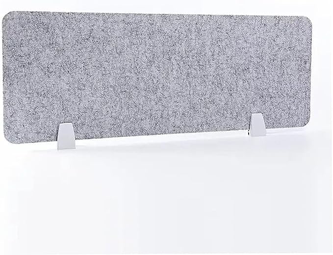 Desk Divider Privacy Panel Clamp-on Acoustic Freestanding Desktop Partition Dividers for Office Student Sound Proof Reducing Noise Visual Distractions Light-Grey 30 * 100cm