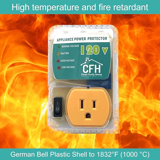 Heavy Duty 20-Amp 2400-Watt Appliance Surge Protector Smart Circuit Plug with Outlet Saver Power Cord