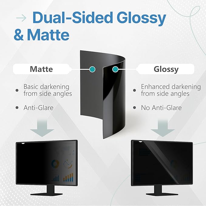 VINTEZ 34 Inch 21:9 Privacy Screen for Computer Monitor and Laptop - Anti Glare Protector Film Blue Light Filter Eye Protection - Computer Screen Privacy Shield, [1 Pack]