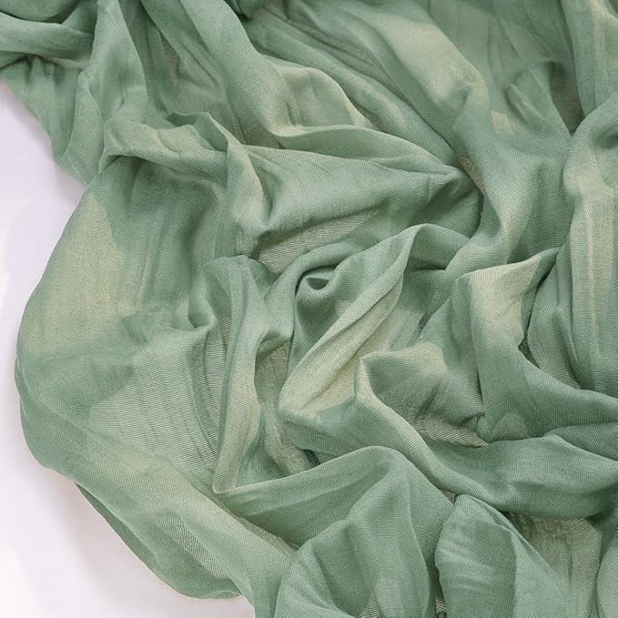 Socomi 10pcs Sage Green Cheesecloth Table Runner Fall Thanksgiving Boho Rustic Gauze 120 inch 10FT Cheese Cloth Runner for Wedding Party Baby Shower Home Decor Holiday Decorations