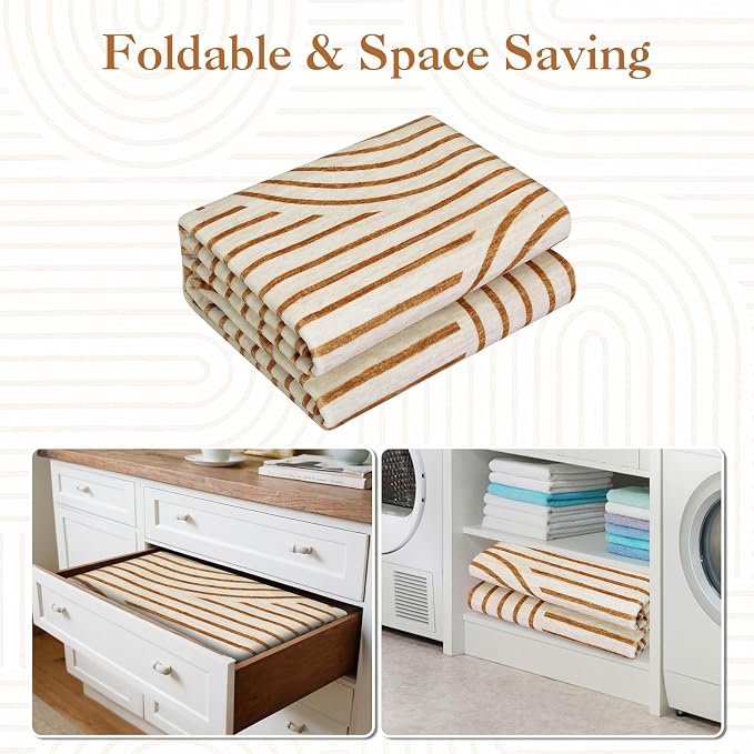 Washable 5x7 Modern Rainbow Small Area Rugs for Bedroom Low Pile Geometric Abstract Line Rug Soft Nursery Kids Room Carpet Thin Foldable Neutral Area Rug for Apart Dorm Kitchen, Orange