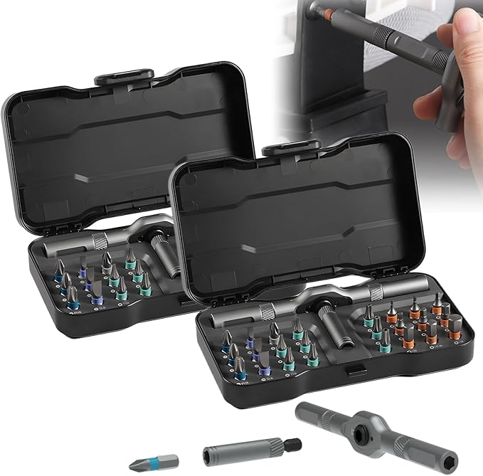 DIY Screwdriver 24 In 1, 2025 New Multi Bit Magnetic Screwdriver Set, 24 in 1 Magnetic Repair Tool with Detachable Handle, Multifunctional Household Wrench Screwdriver Tool Combination Set (2)