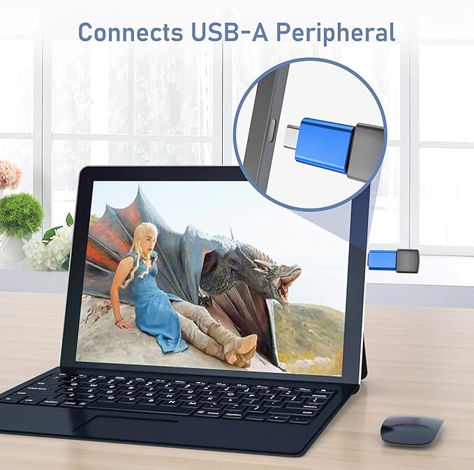 Basesailor USB C to USB Adapter 3Pack,USBC Male to USBA 3.0 Female OTG Adapter,Type C Thunderbolt 5 4 3 Converter for iPhone 17 16 15 Max,MacBook Pro Air,Mac,iPad,Microsoft Surface,Samsung Galaxy S25
