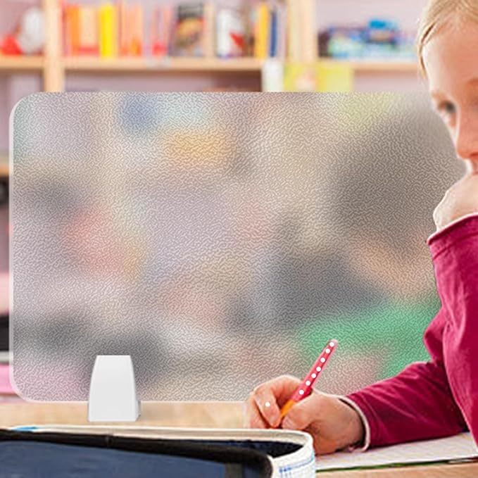 Desk Partition,Soundproof Desk Partition,Frosted Acrylic Desk Privacy Divider Screen Clampon Panel For Table Standing Sound Proof Desktop Office Classroom Partition,Frosted,120X40Cm/47.2X15.7In