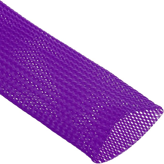 uxcell Expandable Sleeving,2 3/8-inch 10ft Cable Sleeve, Purple