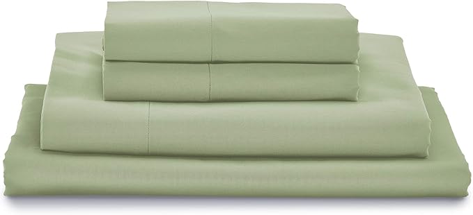 MyPillow Giza Dreams Bed Sheets, 100% Certified Giza Egyptian Cotton, Deep Pocket, Sateen Weave [Twin XL, Sage]
