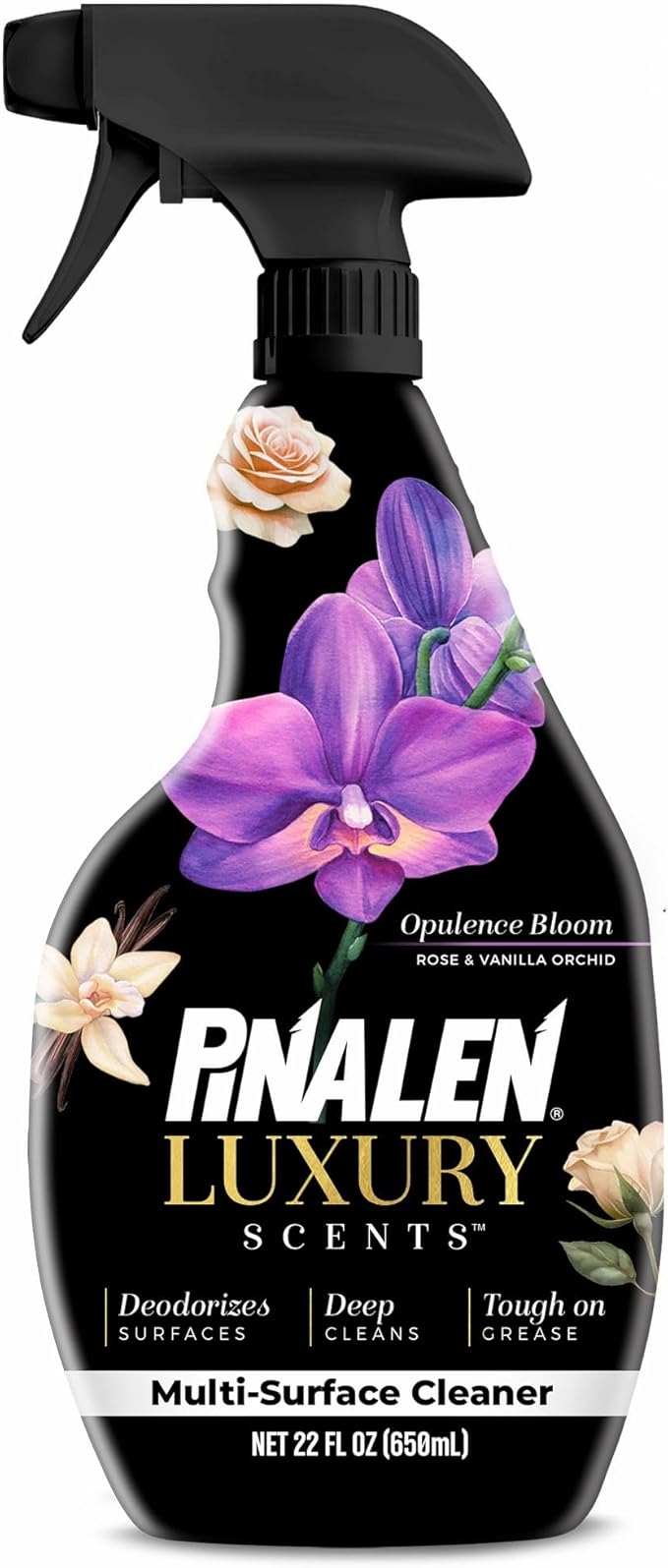 PINALEN Luxury Scent Multipurpose Cleaning Spray - Opulence Bloom - 22 fl oz - All Purpose Cleaner for Kitchen, Bathroom & Surfaces