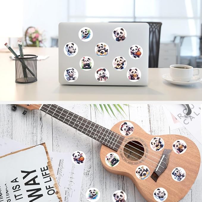 500 Pcs Cute Panda Sticker for Teen - Sticker Graphic - Cartoon Stickers for Water Bottles Laptop Bumblebee Stickers Waterproof Aesthetic Vinyl Decals Stickers for Adults Teens