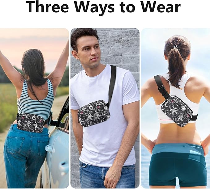 Universe Space Planet Astronauts Fanny Pack for Women Men Water Resistant Fashion Waist Packs with Adjustable Strap Belt Bag for Travel Workout Jogging Hiking 21219418