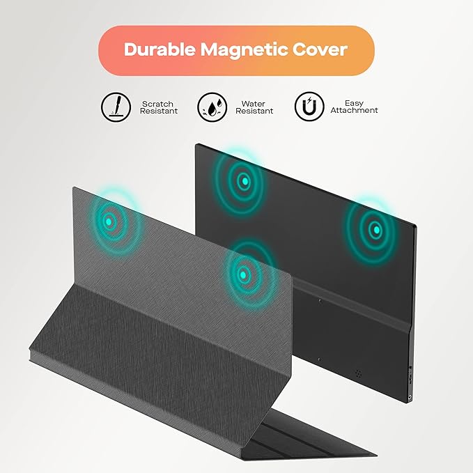 Mobile Pixels New Fold Portable Monitor 15.6'' FHD 1080p Travel Monitor for Laptop,Plug and Play,Laptop Screen Extender Monitors Compatible with macOS/Windows/Android/Switch(Protective Cover Included)