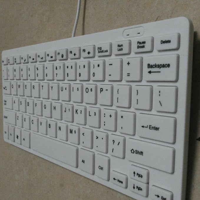Compact Quiet Keyboard for Laptop, USB Lightweight Keypad - Portable Ultra-Slim Typing Device for Laptop Tablet Men Women