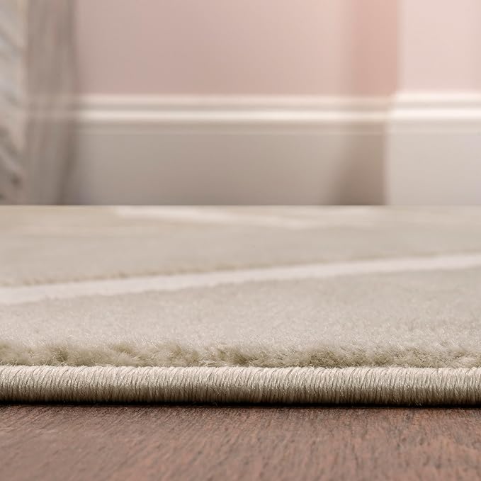 JONATHAN Y Sun Two-Tone High-Low Runner Rug 2X8 Beige/Cream, Aelius MidCentury Scandinavian Abstract for Living Room, Bedroom, Kitchen, Easy-Cleaning, Pet-Friendly, Non-Shedding SND101A-28