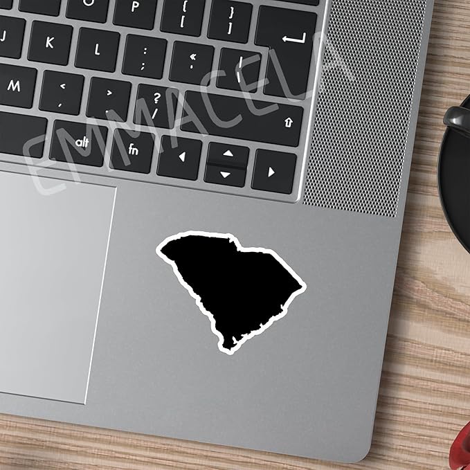 (3PCS) South Carolina Stickers, SC Map US State Waterproof Vinyl Decals for Tumblers, Water Bottles, Laptops, Books, Scrapbooks, Great for South Carolina Lovers 3 x 2.3 Inch