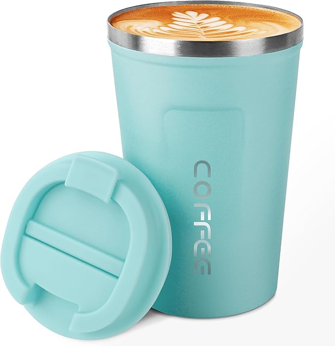 CS COSDDI 12 oz Stainless Steel Vacuum Insulated Tumbler - Coffee Travel Mug Spill Proof with Lid - Coffee Cups for Keep Hot/Ice Coffee,Tea and Beer