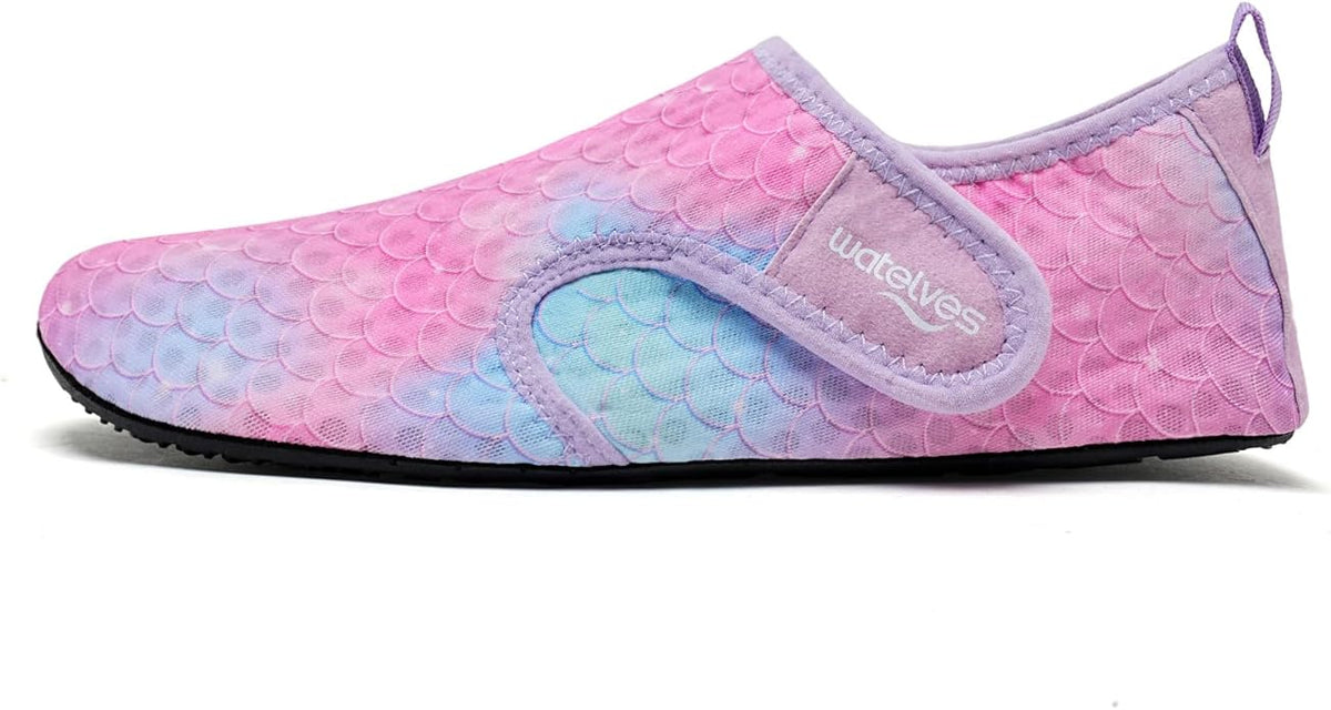 WateLves Water Shoes for Women Men Swim Beach Aqua Socks Quick Dry Barefoot House Slippers Travel Shoes with Adjustable Magic Tape for Pool Diving Boating Yoga Surf