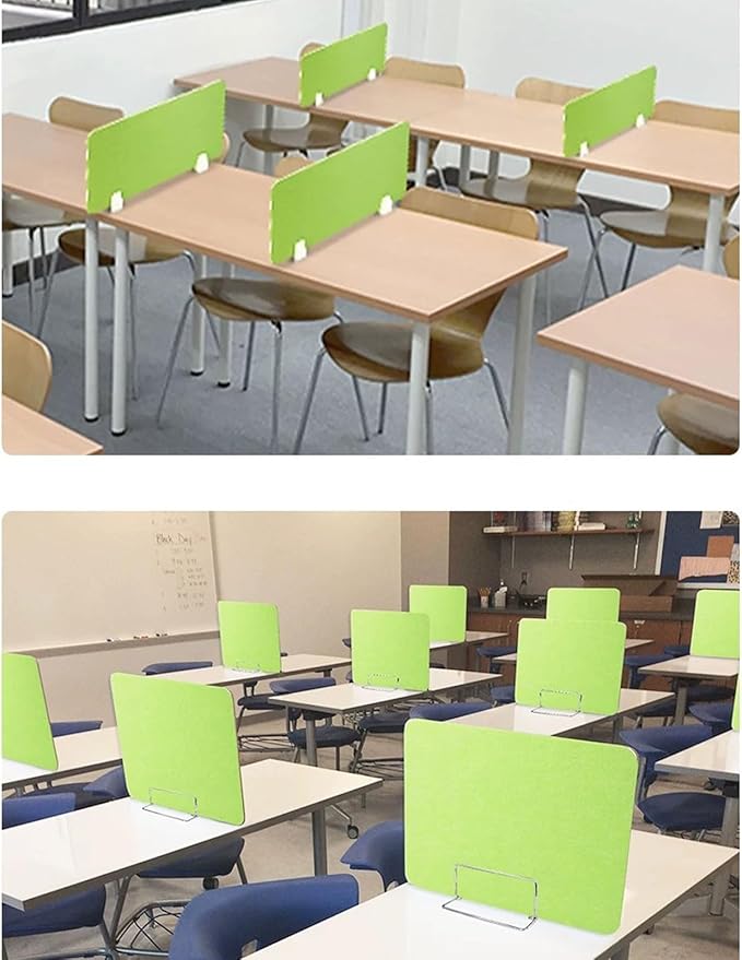 Acoustic Freestanding Desk Divider Privacy Panel for Classroom Office Felt Screen Partition with Noise Reduction and Soundproofing Features