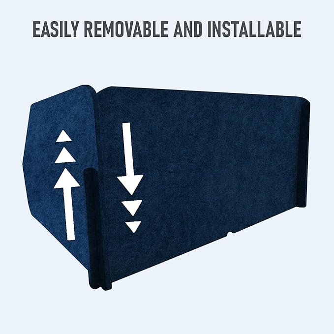 29.1"x22.8"x1.2" Acoustic Desk Divider, Sound Absorbing, Freestanding Soundproof Privacy Panel, Reduce Noise, Increase concentration, Made from High Quality Polyester (Azure)