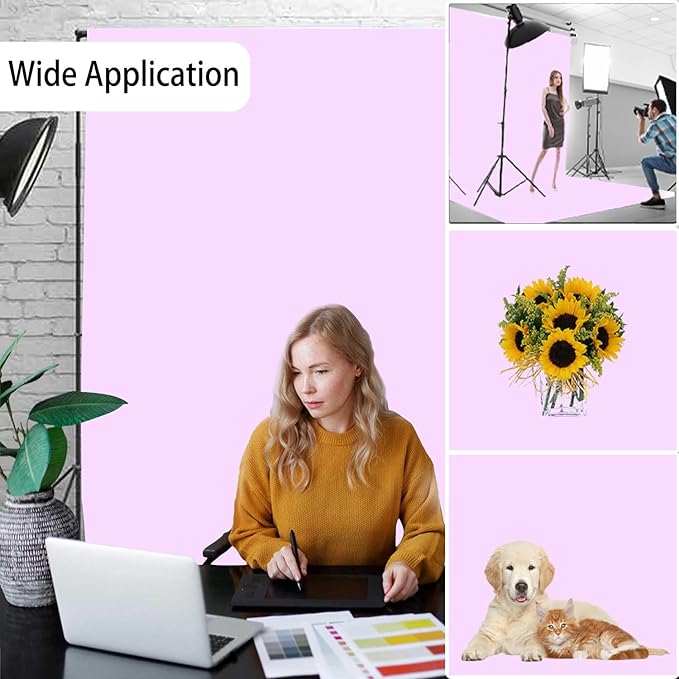 Light Purple Photography Backdrop for Photoshoot, Photo Backdrop Curtain, Perfect Light Purple Backdrops for Party Portrait Photoshoots Video Studio 10FTx20FT