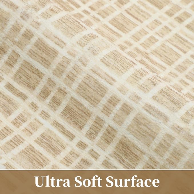 Washable Rug 10x13 Area Rug for Bedroom Modern Living Room Rug Contemporary Large Area Rug Non Slip Throw Rugs Stain Resistant Carpet for Department Dining Room 10'x13' Yellow