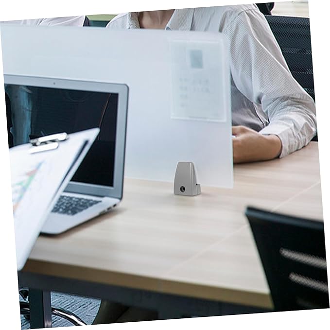 Angoily 2pcs Versatile Desk Bezel Clip Desk Soundproof Baffle Desktop Partition Sneeze Guard Clip Privacy Panel Bracket Fixed Screen