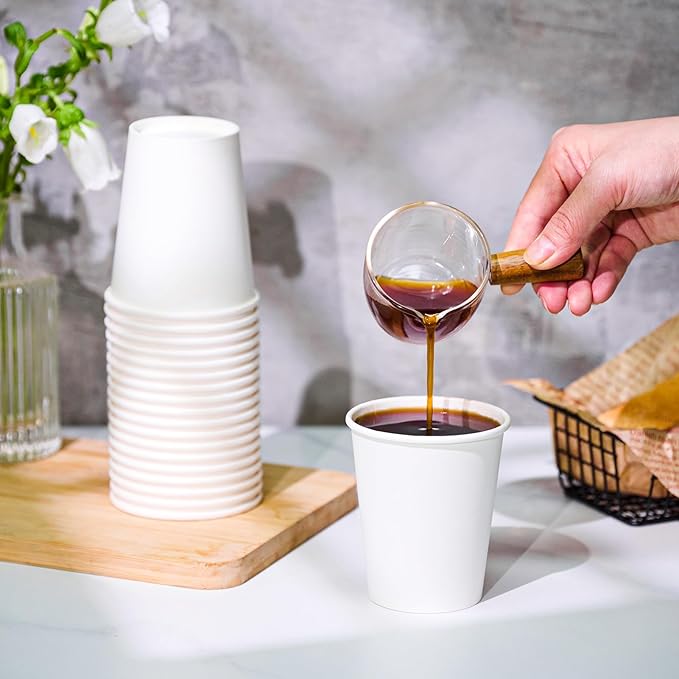 TV TOPVALUE 360 Count 8 oz Paper Cups, Disposable Paper Coffee Cups 8 oz,Hot Beverage Drinking Cups for Water Juice or Tea,Perfect for Office Home Party