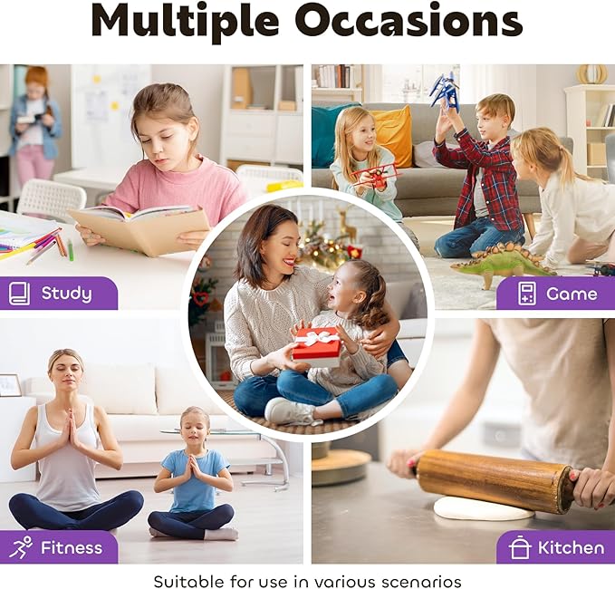 Conchstar Visual Timer for Kids 60-Minute - Countdown Timer with Optional Alarm, Focus Tool for ADHD & Autism, Time Management for Homework, Chores, Office, Kitchen, Teaching & Study Routines (Purple)