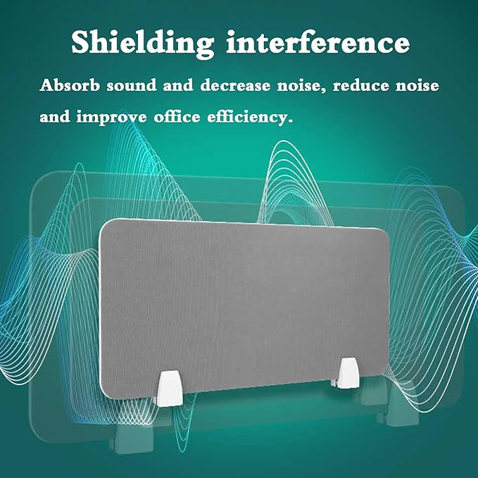 Acoustic Desk Partition Privacy Screen for Workspaces Independent Divider Classroom & Home Office Separator Soundproof Enhanced Focus Comfort