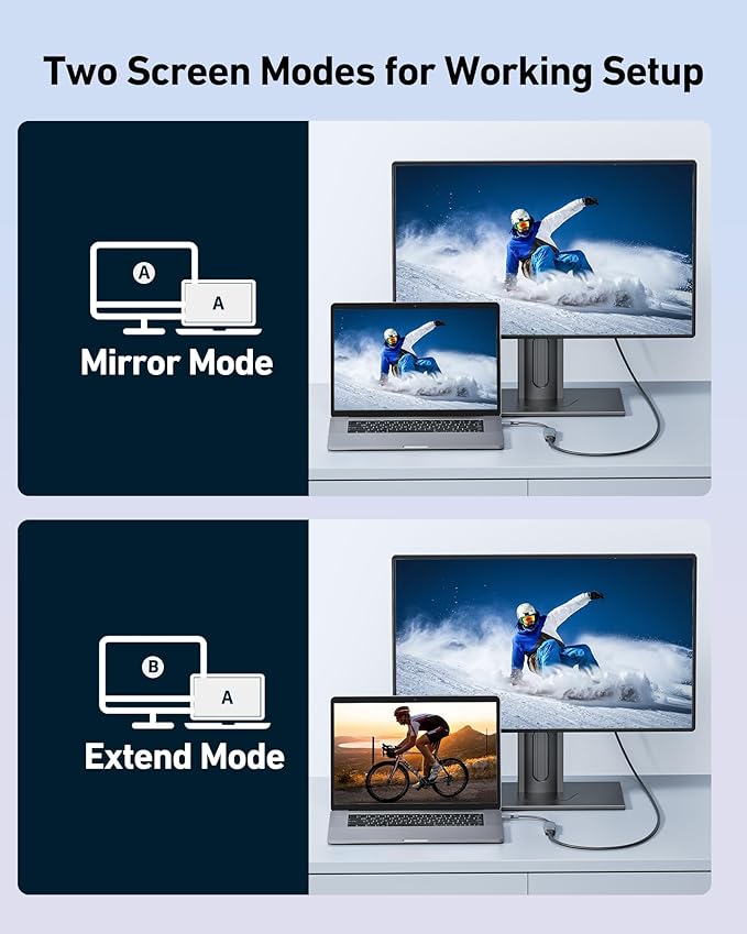 acer USB-C to HDMI Adapter 4K@60Hz, (High Speed, Thunderbolt 3/4) Type C to HDMI Converter Compatible with MacBook Pro/Air, iPhone 17 16 15 Pro/Max, iPad Pro/Air, Surface, Dell XPS, Chromebook, etc
