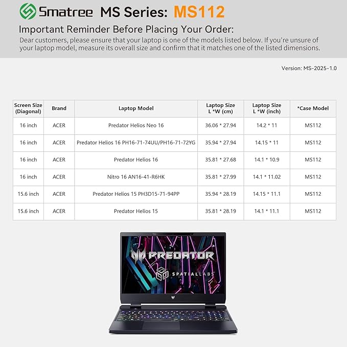 Smatree MS112 Hard EVA Protective Case with Stand Compatible for 16 inch Acer Predator Helios 16/Neo 16 Gaming Laptop,for 16inch Nitro 16 AN16-41-R6HK,15.6inch Predator Helios 3D 15 Spatiallabs, Pink