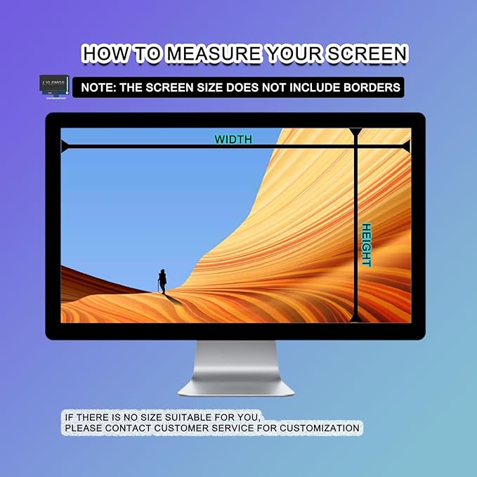 LYLSMGS Hanging Computer Privacy Screen Protector Shield 25 inch 16:9 Widescreen Desktop Monitor, Anti Blue Light & Glare Filter - Compatible with LG Dell HP Acer and More (22.44X13.38 in)