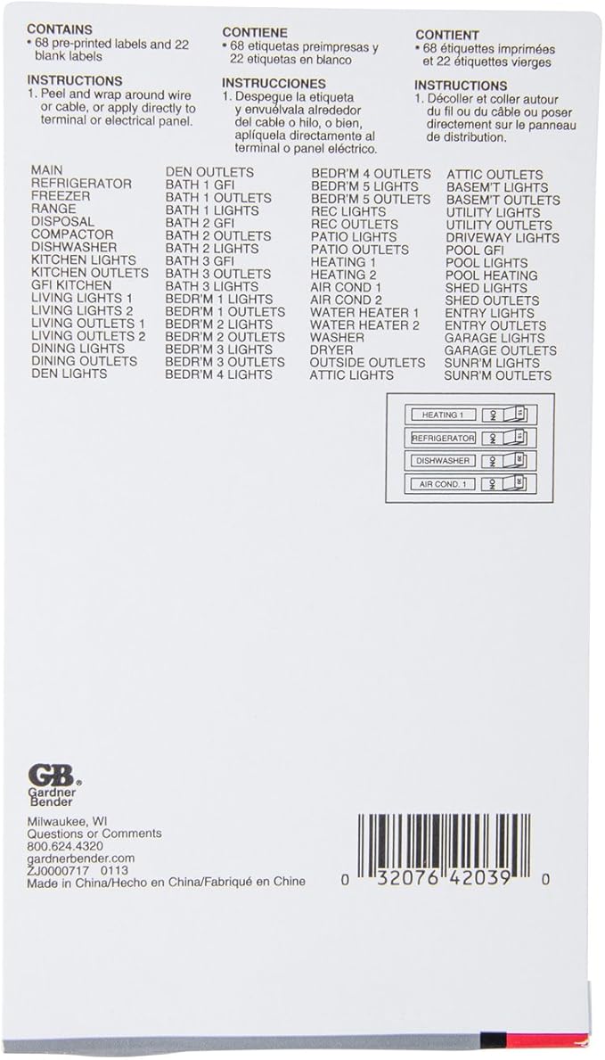 Gardner Bender Alpha 42-ALPH Circ Break Marker, 1 Count (Pack of 1)