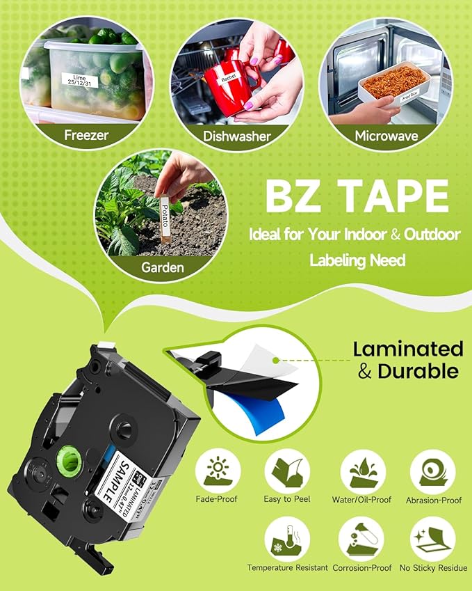 Vixic Label Maker Machine with-Tape, H1100 Handheld Label Maker Waterproof-Labels Portable Labeler Backlit Screen for Home School Office Organization Gifts, Multiple Fonts Symbols Borders Easy to Use
