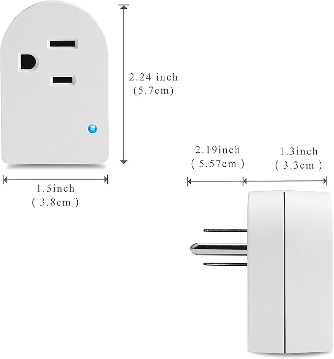 Single Surge Protector Plug, Grounded Outlet Wall Tap Adapter with Indicator Light, 1 Outlet,245J/125V, ETL, White, 4Pack