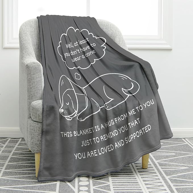 Jekeno Rehabilitation Consolation Blanket Gifts for Women Men Kids Girls Boys Mom Wife Friends Halloween Birthday Home Bedroom Living Room Decor Colorful Throw Blanket 50"x60"